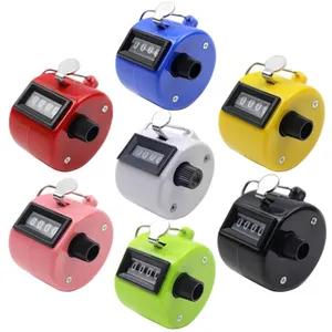 Handheld Manual 4 Digit Number Tally Counter Digital Finger Tally Counter Clicker Mechanical Tally Counter