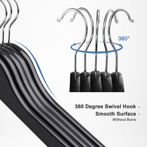 40 portes-manteaux en bois antidérapants, Logo imprimé personnalisé, cintres pour vêtements, vente en gros - Product Image 3