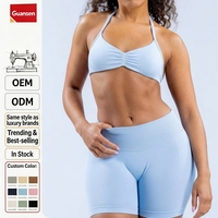 Soutien-gorge de sport en nylon haute élasticité DFY-N-e pour le yoga, avec un magnifique design au dos et un col suspendu sans couture, respirant, type débardeur de yoga