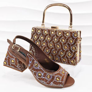 Conjuntos de Zapatos y Bolsos Italianos a Juego para Mujer, Conjunto de Bolsos para Fiesta Africana, Zapatos y Bolsos a Juego - Product Image 3