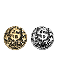 Metallo Vintage segno del dollaro <span class=keywords><strong>bottoni</strong></span> per la decorazione di abbigliamento unico stile retrò accessori di abbigliamento - Product Image 5