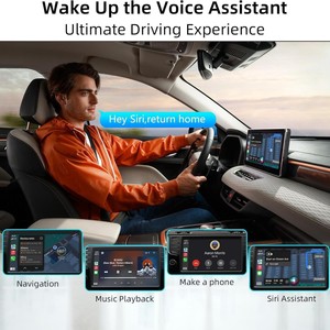 Wireless CarPlay <b>Adapter</b> <b>Bluetooth</b> Portable Carplay Android Auto Mirror Link For Car Navigation Black - Product Image 3