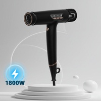 Sèche-cheveux ionique professionnel 1800W, moteur sans balais haute vitesse, ions négatifs, faible bruit, pour usage en salon, homologué CE pour le coiffage