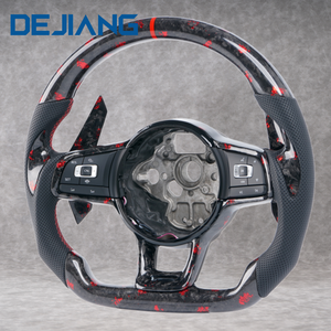 Volant en fibre de carbone forgé pour Volkswagen MK6/MK7 <span class=keywords><strong>Golf</strong></span> 7 GTI/R 2013-2020 Passat B7/B8 Accessoires intérieurs de voiture personnalisés - Product Image 1