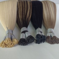 Extensions de cheveux humains russes Remy 12A, 100g/paquet, I-Tip, double épaisseur, cheveux vierges, toutes couleurs, extensions de cheveux I-Tip