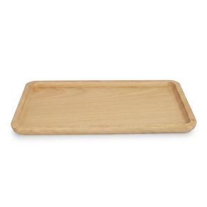 Plateau de service rectangulaire personnalisé en bois poli, respectueux de l'environnement, finition bois naturel, design moderne, décoration de table, usage domestique - Product Image 1