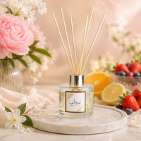 Ensemble diffuseur de parfum en verre personnalisé avec bâtonnets et huile, capacité de 100 ml, pour la fragrance d'intérieur