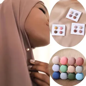 Forte sciarpa magnetica musulmana in seta fibbia scialle doppia spilla magnetica Hijab Pin per le donne