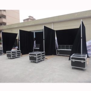 ระบบขาตั้งฉากหลังแบบพกพาพร้อมผ้าม่านสำหรับตกแต่งงานแต่งงาน - Product Image 1