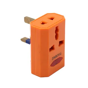 Orange color conversion plug with British standard plug, universal multi-functional travel adapter