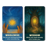 Cartes Oracle Anglaises Xinke en Gros, Jeu de 80 Cartes, Boîte, Papier 350g, 7x12cm, Portable, Guidance Spirituel, OEM, Écologique, Bords Arrondis