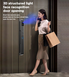 Glomarket 3d Face Recognition <strong>Digital</strong> <strong>Locks</strong> Slim Aluminum Inteligente Smart Fingerprint Password Tuya Smart Door <strong>Lock</strong> - Product Image 3