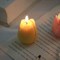 Elegante farbige Rosen tulpen kerze dekorative Kerzen Luxus Aroma therapie Blumen form Duft kerze als Geschenk