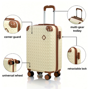 Set di Valigie Trolley Moderne Impermeabili in ABS con Serratura a Combinazione e Ruote Girevoli per Viaggi in Aeroporto - Product Image 2