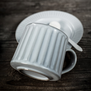 Tasses à café et soucoupes en <span class=keywords><strong>porcelaine</strong></span>, logo personnalisé, style romain rétro grande capacité 300 ml glaçure colorée en céramique - Product Image 3