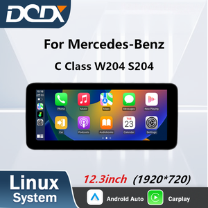 Autoradio da 12,3 Pollici per Mercedes-Benz Classe C W204 S204 NTG 4.0/4.5, <span class=keywords><strong>con</strong></span> CarPlay Wireless e Android Auto, Unità Multimediale - Product Image 1