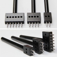 Lot de 3 poinçons à cuir creux de 4 mm – Outils de travail pour trous de 2/4/6 dents