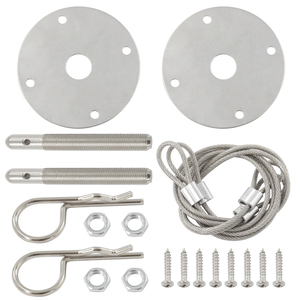 Kit Universale per Chiusura Cofano <span class=keywords><strong>Auto</strong></span> Plus Flush, Serrature per Motore da Corsa, Kit di Bloccaggio Cofano - Product Image 1
