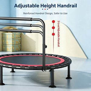Trampoline silencieux avec bandes élastiques souples, matériau PP durable, rebond doux pour la protection des genoux/des articulations, <span class=keywords><strong>fitness</strong></span> par le saut - Product Image 5