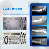 Kit d'implants orthopédiques vétérinaires Dafinki 2.7/3.5 Plaque ALPS Boîte de stérilisation HPP+PPSU Vis de blocage Instrument professionnel