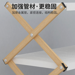 Foldable Multi Layer <b>Shoe</b> <b>Rack</b> For <b>Doorway</b> Storage With Wooden Frame And Metal Rods Simple Design Easy To Install - Product Image 5