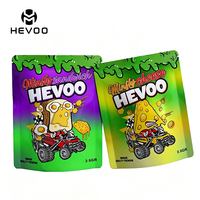 Mylar zakjes met venster, transparante voorkant, geurdicht, staande pouch, hersluitbare rits, food grade verpakking, 3,5g 7g 14g
