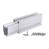 Connecteur de rail en aluminium pour toiture solaire, connecteur de rail pour l'installation de panneaux photovoltaïques
