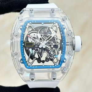 Montre mécanique de luxe pour homme, personnalisée, avec boîtier transparent en cristal, design CNC, mouvement intégré évidé, données originales - Product Image 6