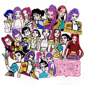 K-פופ רקום טלאי קבוצה נקבה אליל עיצוב קישוט מגמה סמל של דמויות נשיות דו-ממדיות - Product Image 1