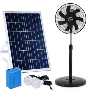 OEM Outdoor Home Solar Electric Power Fan ventilatore portatile ricaricabile da 12 pollici Energy Solar Stand Fan