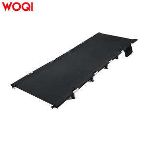 Lit de camping pliable Woqi 188x65x20cm, lit d'extérieur portable pour une personne, noir, polyester, capacité de charge 150kg - Product Image 1