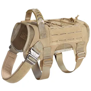 Harnesses For Dogs Outdoor Comfortable Tactical Dog Vest Adjustable Dog Harness With Handle For Dogs Hunting Tactical Training Hiking