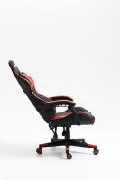 Bureau de jeu LED RGB en forme de Z, table d'ordinateur ergonomique avec surface en fibre de carbone et port USB
