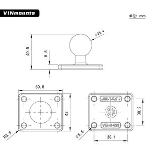 VINmounts Heavy Duty Adjustable 1 Inch Ball Mount Socket Arm RAM Compatible for Phone Tablet GPS Holder OEM ODM Supported - Product Image 2