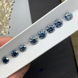 GRA Certificado Rodada rosa Verde Azul <span class=keywords><strong>Moissanite</strong></span> Diamante Preço Por Carat Atacado Moissanites Usado para 14K/18K Ouro Moissanites - Product Image 2