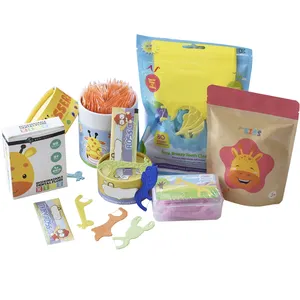Kids Floss Picks With Wax Mint Children Factory Price Kids Biodegradable Corn Dental Floss Kids Flosser