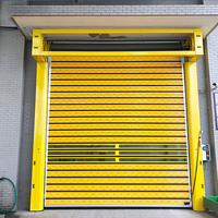 Porte rapide de sécurité en aluminium à spirale, automatique, industrielle, à isolation thermique pour supermarché