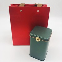 Boîte métallique carrée avec serrure, emballage de thé de haute qualité boîte en étain métallique
