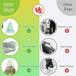 Sacos De Lixo Sacos De Lixo De Cordão De 4 Galões Sacos De Lixo De Banheiro Pequeno 20L, Livre De Rasgo, Bloqueio De Odor-Resistente A Vazamentos - Product Image 4