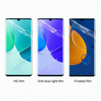 Pelindung Layar TPU Lembut dengan Film Pelindung Anti Air Anti Intip HD Clear Blue Light untuk Kamera Jam Tangan Pintar dan Ponsel