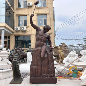 Estatua de Discobolos de Bronce Fundido a Tamaño Real para Decoración de Jardín, <span class=keywords><strong>Escultura</strong></span> Clásica de Atleta Griego en Metal, en Venta - Product Image 2