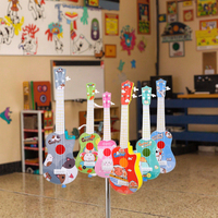 Hot Selling Four-String Cartoon Animal Guitar Plastic Musical Instrument Toy for Children's Early Music Education