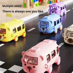 Nuevo Vaso de Agua con Pajita para Niños, Diseño Creativo de Autobús de Dibujos Animados, Ecológico, Portátil, de Plástico, con Tapa Emergente, para la Escuela y Actividades al Aire Libre - Product Image 5