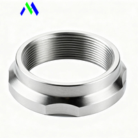 Base de montage de cylindre pneumatique fileté en alliage d'aluminium usiné CNC de haute précision sur mesure OEM avec bride en acier inoxydable