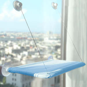 Shengfeng Pet Supply - Produit pour animaux de compagnie très vendu - Lit pour chat pliable et peu encombrant avec ventouse - Hamac pour chat à fixer à la fenêtre - Product Image 4