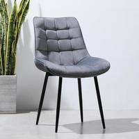 Chaise de salle à manger moderne minimaliste en velours et métal, design pour 4, 6, 8 ou 10 personnes, mobilier d'intérieur rembourré gris-vert pour hôtel, cuisine ou ferme