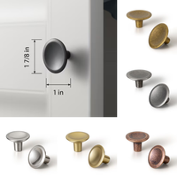 Poignée de meuble moderne en alliage de zinc, forme champignon, argent antique, noir, bronze champagne, durable, écologique, pour cuisine, chambre, commode, armoire
