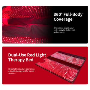 Couverture de luminothérapie rouge de qualité médicale REDSKY, tapis de thérapie corporelle complète, sac de couchage 650nm 850nm pour usage domestique, équipement de beauté et de soulagement de la douleur - Product Image 4