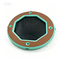 Hamac aquatique à bords polygonaux, équipement de loisirs et de divertissement aquatique, tapis gonflable aquatique avec porte-gobelet