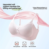 Soutien-gorge sans fil 2026 avec dentelle, push-up, jacquard vertical, doux, sans armatures, sans coutures, effet liftant et galbant, pour femme, usage quotidien, OEM